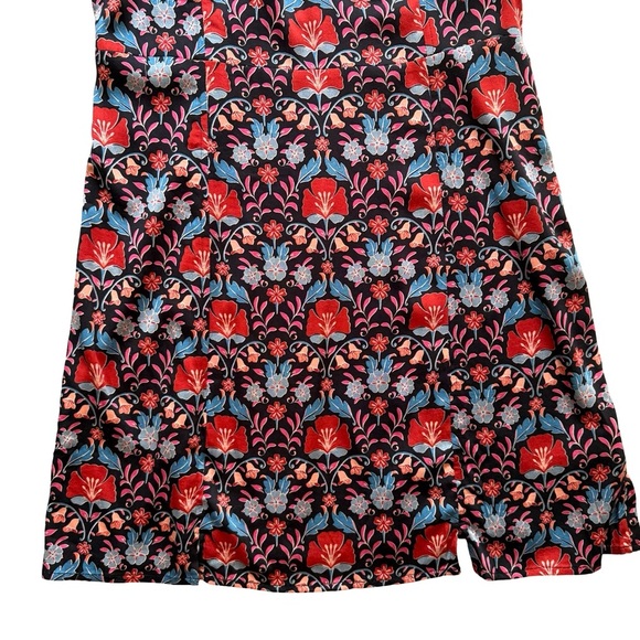 Free People Black and Red Floral Sasha Mini Dress Size M Boho Cottagecore - Picture 12 of 15